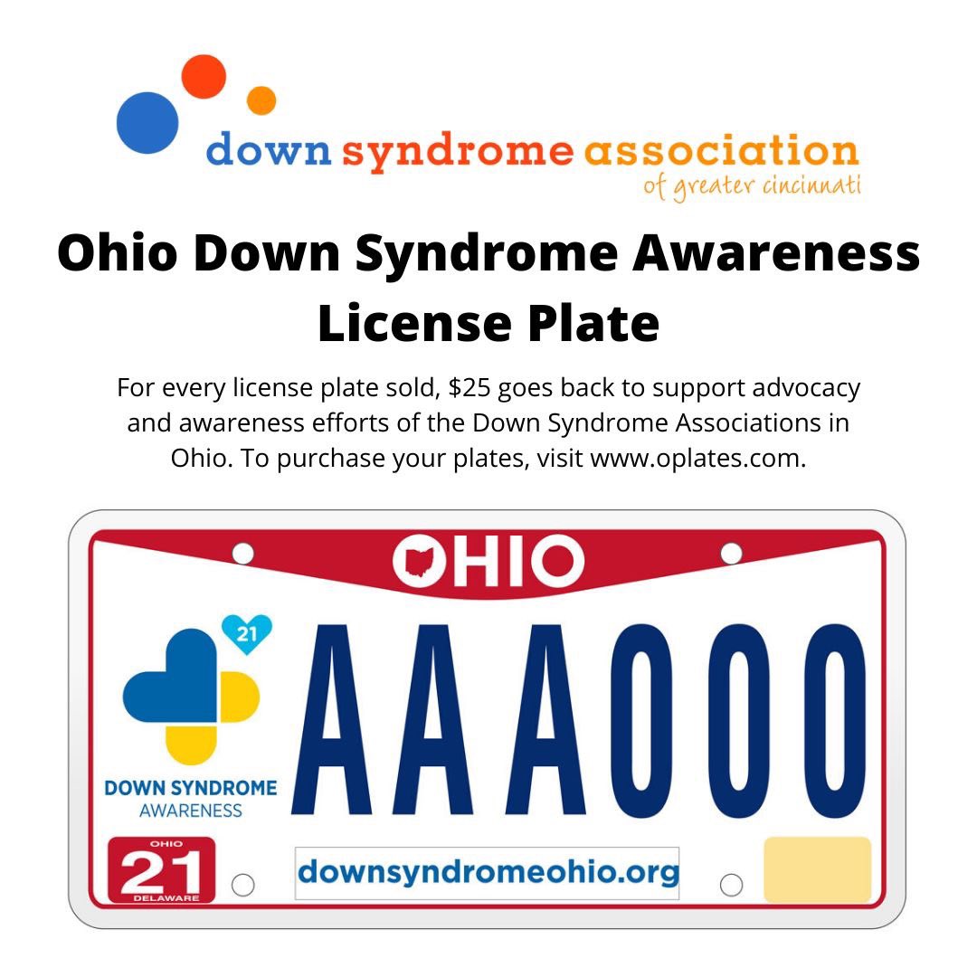 Down Syndrome Assoc. on Twitter "Ohio Down Syndrome Awareness license