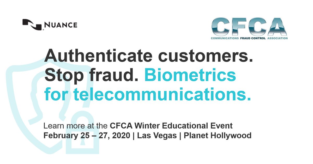 NuanceEnt's tweet image. How can #biometrics help #telcos prevent subscription #ATO #SIMswapping fraud with impacting #CX? Nuance shares examples at the @CFCAFraud Winter Educational Event. bit.ly/38EyG2n. See you in Vegas! #fraud #authentication #telecom