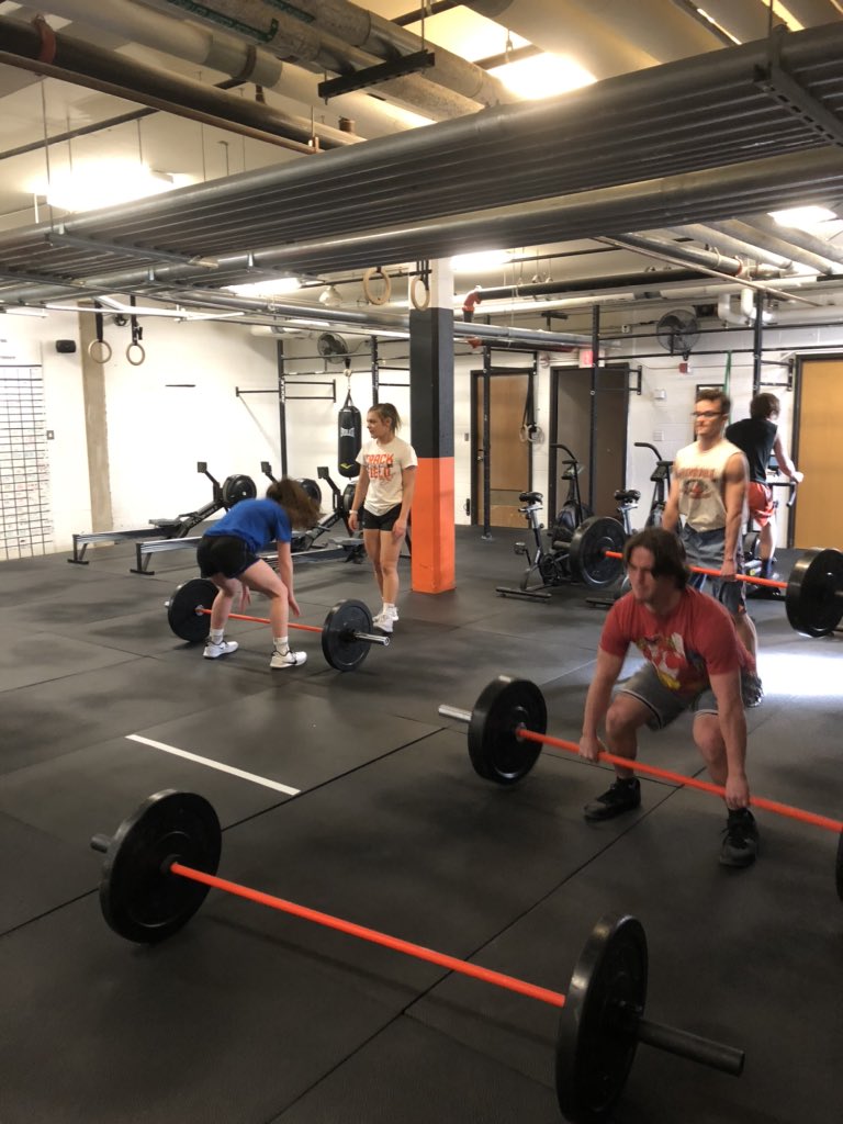 BrehmPE's tweet photo. Putting the new slam balls and orange barbells to use today during #gruntwork #wdppride https://t.co/wokZTl3rjO