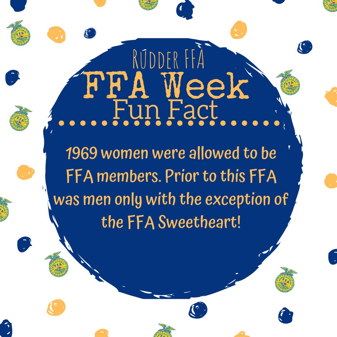 rudder_ag's tweet image. To celebrate we’re sharing a ffa fact a day! Today’s about the girls-representing since 1969 💗 #myrudderffaweek #mychapter #ffaweek