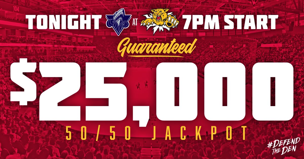 monctonwildcats's tweet photo. A big crowd deserves a big prize! There is a $25,000 50/50 jackpot guarantee for tonight's game.
Tickets for the game are going fast! Buy yours at the Subaru of Moncton Box Office or online at: https://t.co/jZhha3Pc3C
#DefendTheDen https://t.co/Vu1I2TkjjP