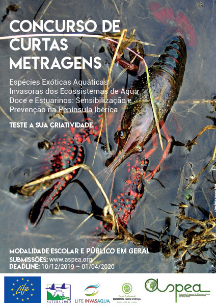 LifeInvasaqua's tweet photo. O Concurso de curtas-metragens "Espécies Exóticas Invasoras de água doce e sistemas estuarinos..."  conta com duas categorias diferentes https://t.co/8cfBEhqUn8 #eei_aquatic @ASPEA2 #eei_iberian @lifeinvasaqua https://t.co/qlYPdyXoaZ