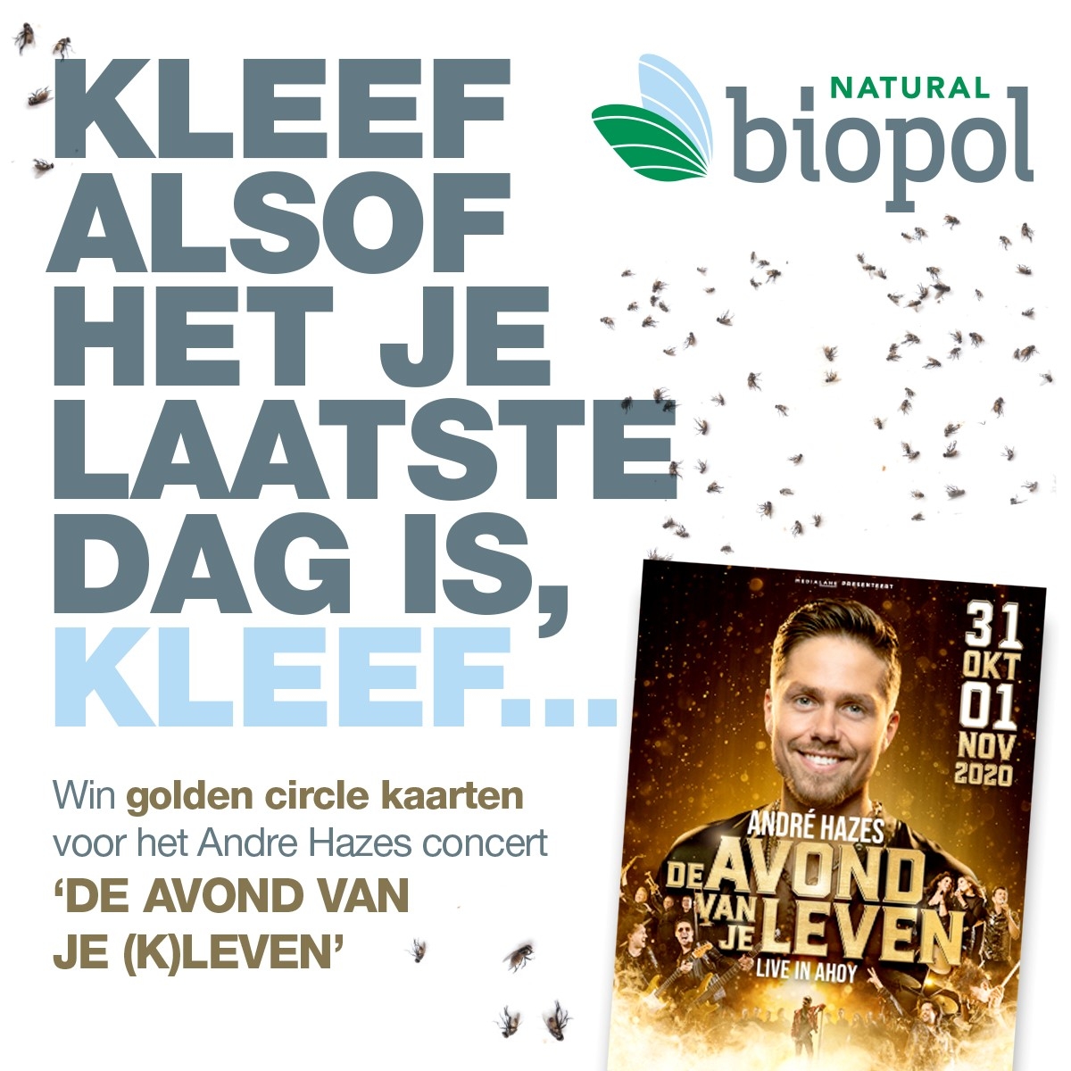 Vindt u de gouden vangplaat in uw bestelling? Dan wint u 2 golden circle kaarten voor het concert "de avond van je (k)leven" van André Hazes. #vangplaten #biopol #biologisch