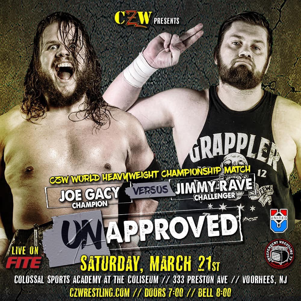 blklkp's tweet photo. ...@WWNEVOLVE #HeadTrainer and @combatzone #WorldChampion @JoeGacy defends the #CZWTitle against #TheEmbassysCrownJewel @TheJimmyRave at #CZWUnapproved!
Will @PrinceKingNana return to exact #REVENGE on the #UnwantedManiac in this #TitleConfrontation?!?
Watch #LIVE on @FiteTV!!! https://t.co/Azg7ND4u3u