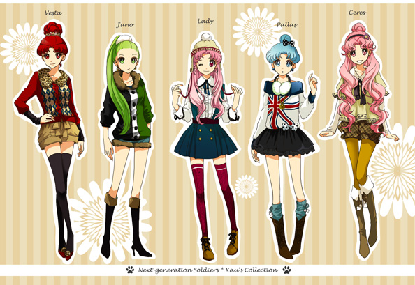 愛野美奈子 ,火野レイ ,木野まこと ,水野亜美 ,月野うさぎ 「#これを見た人は服の絵を貼れ
たまに便乗して過去絵引っ張り出してみたり… 」|花雨(kau)＊*誤字魔のイラスト