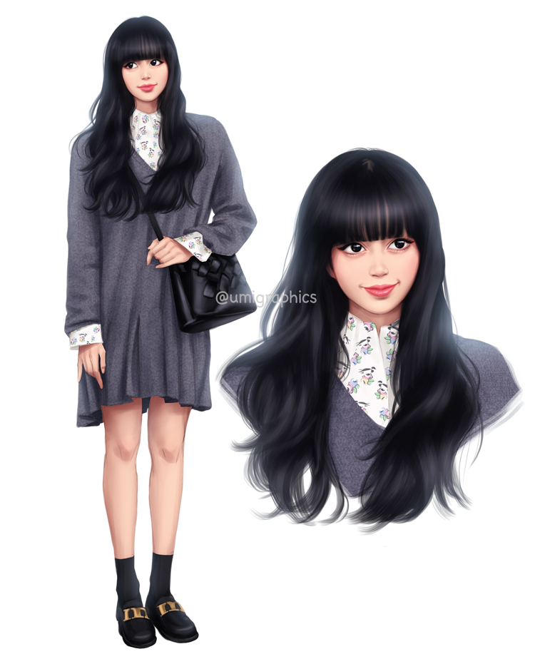 「I love her black hair so much ? #BLACKPI」|KAIのイラスト