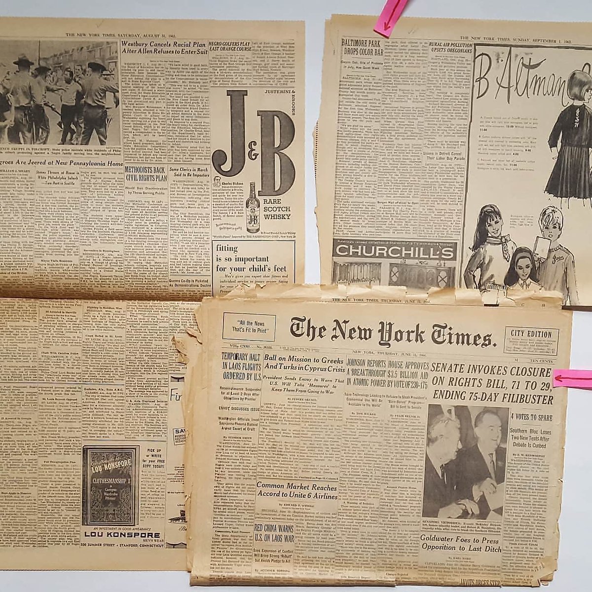 LairdRare's tweet image. A lovely recent acquisition of approx. 300 newspapers regarding the 1963 March on Washington and the 1968 Poor People's Campaign.

Provenance: from an original March protestor. Arranged by yours truly.

#blackhistorymonth #rarebooks #forsale