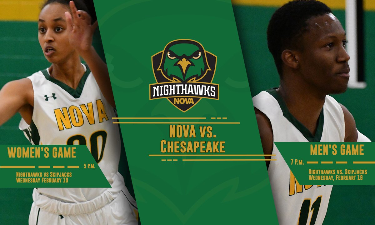 NOVANighthawks's tweet photo. ⏲️5 &amp; 7 PM
📍@ernstcenter 
💻https://t.co/vwo6HC6yoZ (Live Stats) https://t.co/oSZvBa2cop