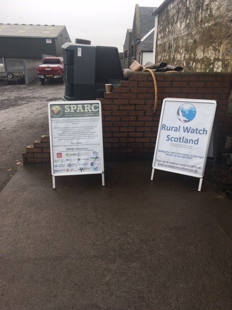 nwatchscotland's tweet photo. Willie and Mark are attending the Ayrshire Partnership Against Rural Crime event in New Cumnock today. If you see them stop and say hi.
#ruralwatchscotland #SCSN2 https://t.co/c1Bqa4EfID