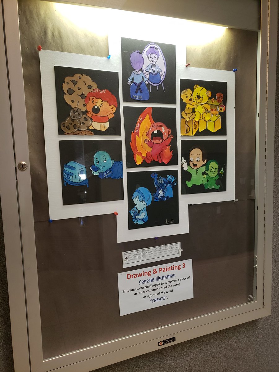 RyanMelhorn's tweet image. Drawing &amp;amp; Painting 3 students were challenged to create an illustration with the word &quot;Create&quot; as the focus.  Students discussed the &quot;who, what, where, when, why, and how&quot; of &quot;create&quot; as well as variations of the word. #SWExcellence #swhsmustangs