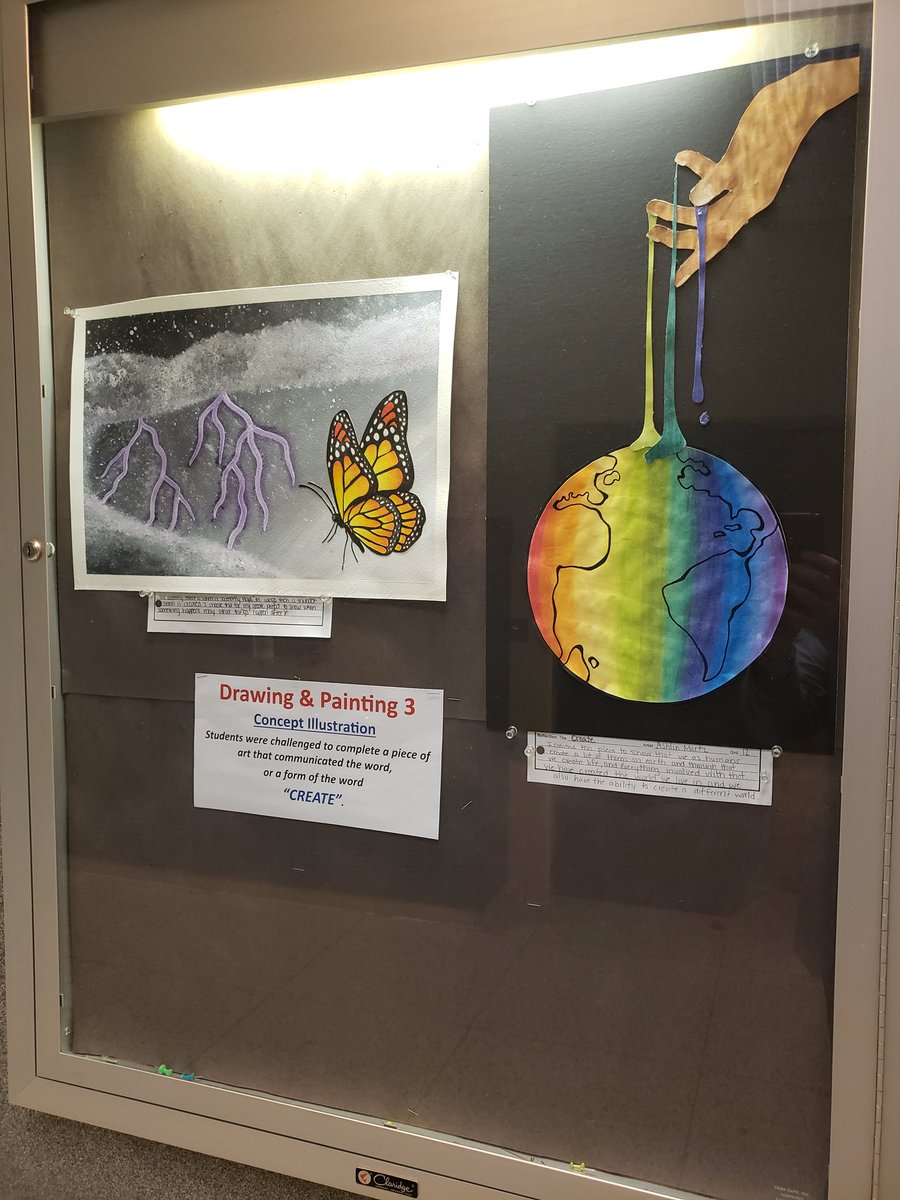 RyanMelhorn's tweet image. Drawing &amp;amp; Painting 3 students were challenged to create an illustration with the word &quot;Create&quot; as the focus.  Students discussed the &quot;who, what, where, when, why, and how&quot; of &quot;create&quot; as well as variations of the word. #SWExcellence #swhsmustangs