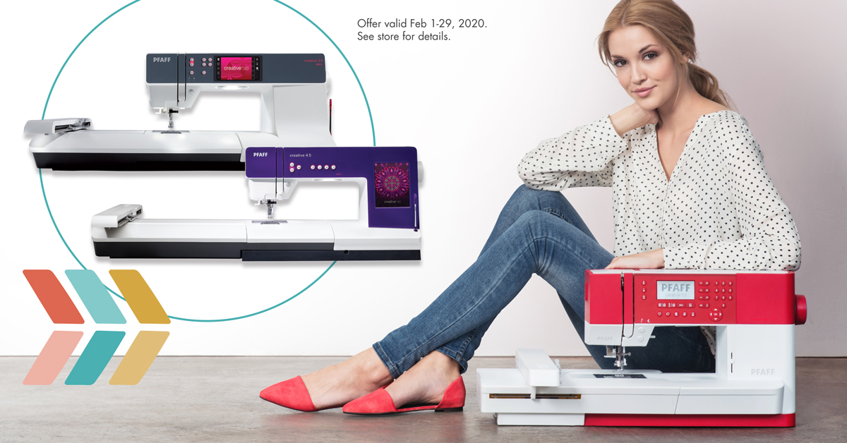 MurraysFabrics's tweet image. Just 10 more days to take advantage of great rebates on the PFAFF Creative line. Call or visit for more details or a demo! #pfaff #newsewingmachine