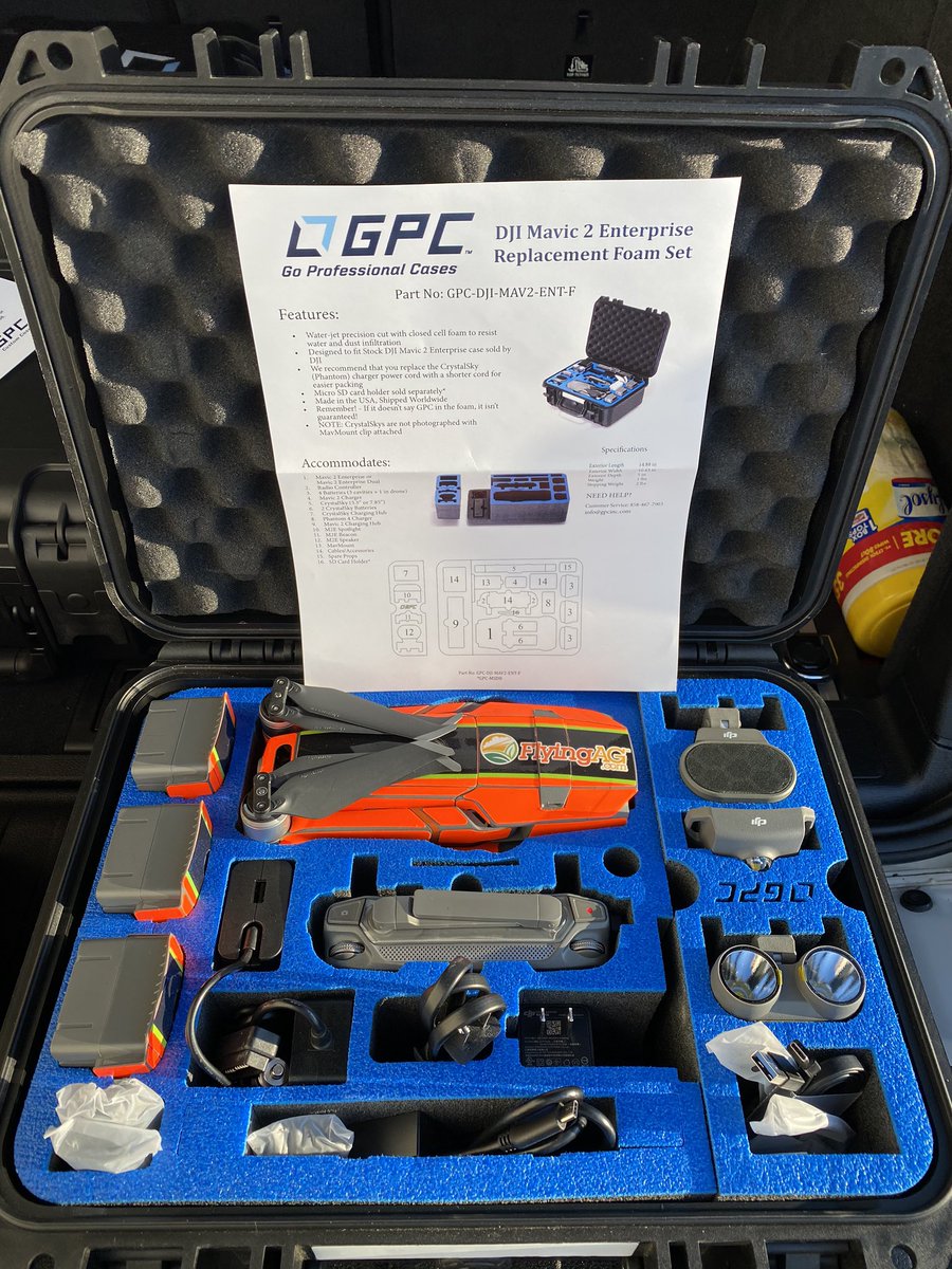TheChadColby's tweet image. AWESOME, for yrs I’ve trusted @GPCcases to support my equipment.  We needed new case to support @DJI #SmartController w/ regular controller, problem solved.  And, there’s more I got the new foam set for #DJI enterprise kit. #welldone #ThankYou @FlyingAGUAV @DJIEnterprise
