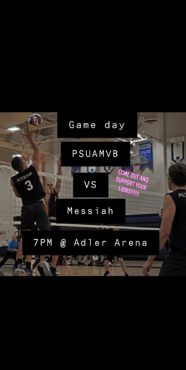 penn_men's tweet photo. Adler Arena. 7PM. Be There. #AMCC #PSUAMVB https://t.co/NfG4W7363s