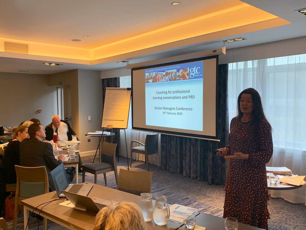 MacleodDonald's tweet photo. The afternoon of day two at #ESSMC20 begins with a @gtcs workshop led by @GTCSJac exploring teacher professionalism, coaching approaches and PRD. https://t.co/OowQSYxwS4