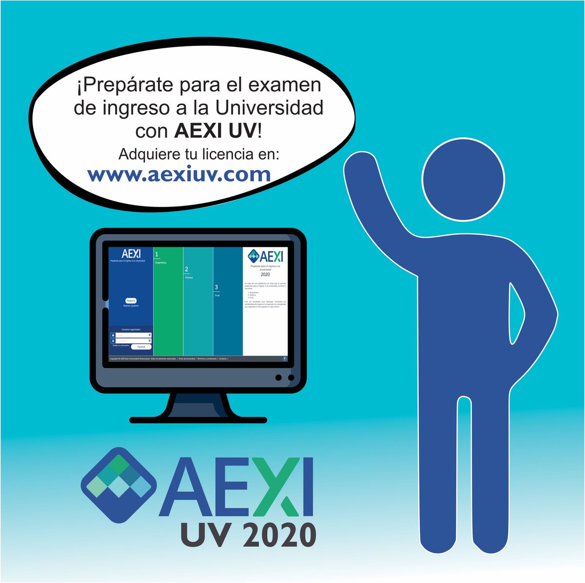 #AspiranteUV2020 nuestro diagnóstico genera un resultado que puedes comparar respecto al puntaje mínimo del año pasado y un pronóstico del resultado que obtendrías en el examen real 😎🧐😉 ¡Incluye esta información en tu elección de carrera y prepárate para el examen!👍👏👊