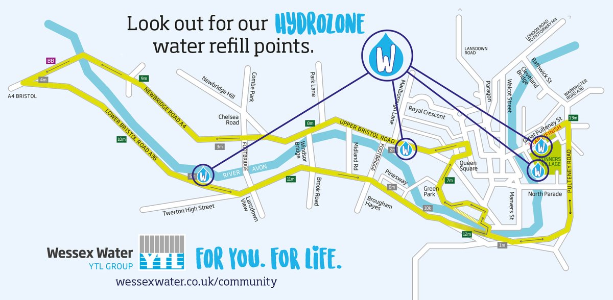 wessexwater's tweet image. Running the #BathHalf? Or going along to support someone? 🏃‍♀️👏

Top up with tap water at our HydroZone stations located around the course and in the runners' village.

⬇️ Take a look at the map below to find our HydroZone points  ⬇️

wessexwater.co.uk/bathhalf