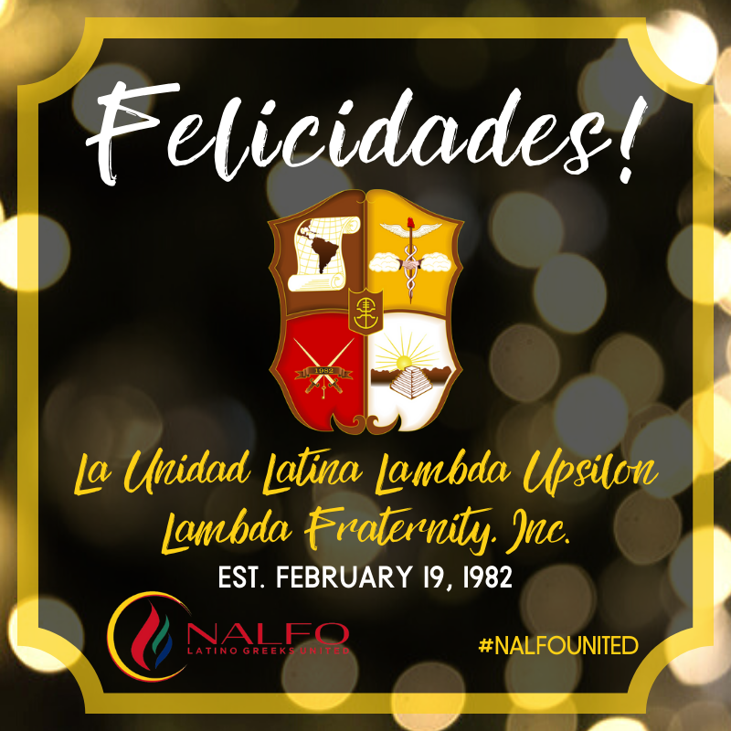 OfficialNALFO's tweet photo. Happy Founders Day to the Hermanos of La Unidad Latina, Lambda Upsilon Lambda Fraternity, Inc. Much love from your NALFO familia! #NALFOUnited #LatinoGreeksUnited #LambdaUpsilonLambda #ΛΥΛ #LUL1982 #LaUnidadLatina https://t.co/vPLf9dQopy