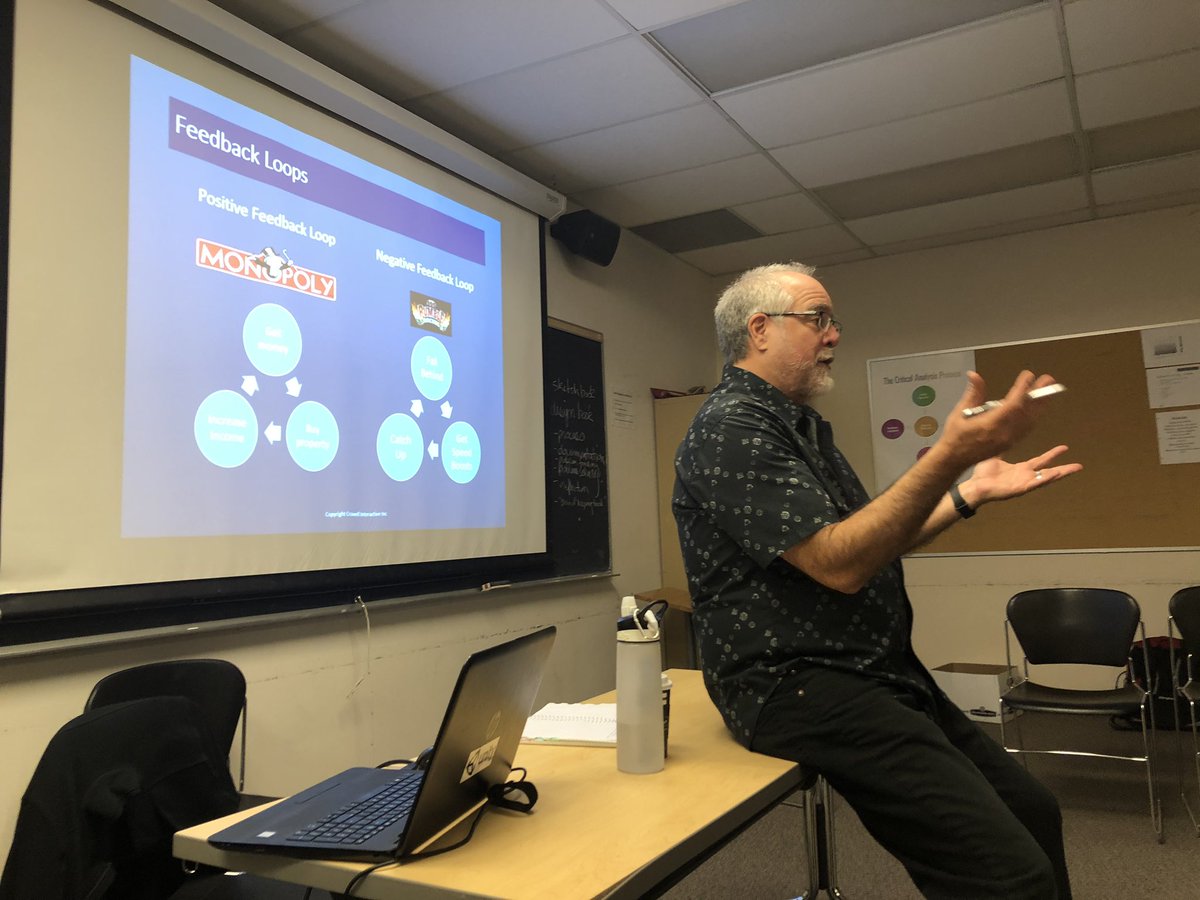 PaulDarvasi's tweet photo. This week, the Games and Play class developed game prototypes. Game design is a powerful assessment tool that can be used for any subject and and age group. Thanks to @CrowellInteract for leading the charge. #designthinking https://t.co/8YsFV3Pn1w
