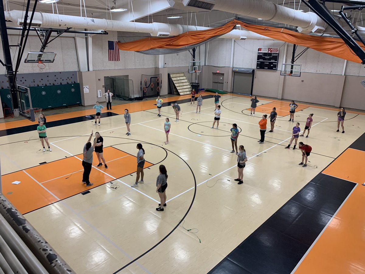 70 junior high athletes training this morning! #onehornet