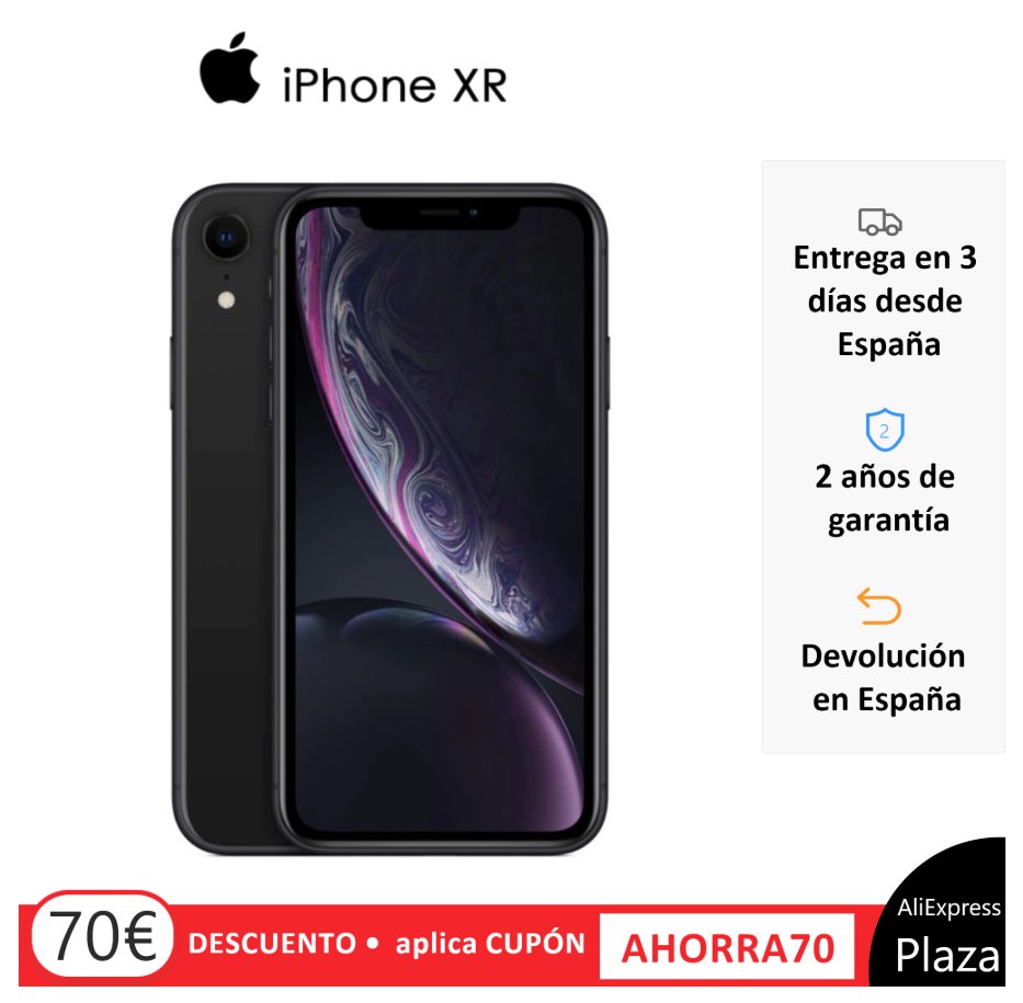 ChollosOnly's tweet photo. IPHONE XR (METER CÓDIGO AHORRA70)
⚠️ Hoy: 584 € (antes: 709 €)⚠️
👉👉 https://t.co/QJDeYRYqbk 👈👈

Web: https://t.co/yFgOkZq2EG
Twitter: https://t.co/PNzgw17Mnf
Telegram: https://t.co/UoVdjJkz9A
Facebook: https://t.co/AhWs1P1W4q https://t.co/WR3gyNSwQi