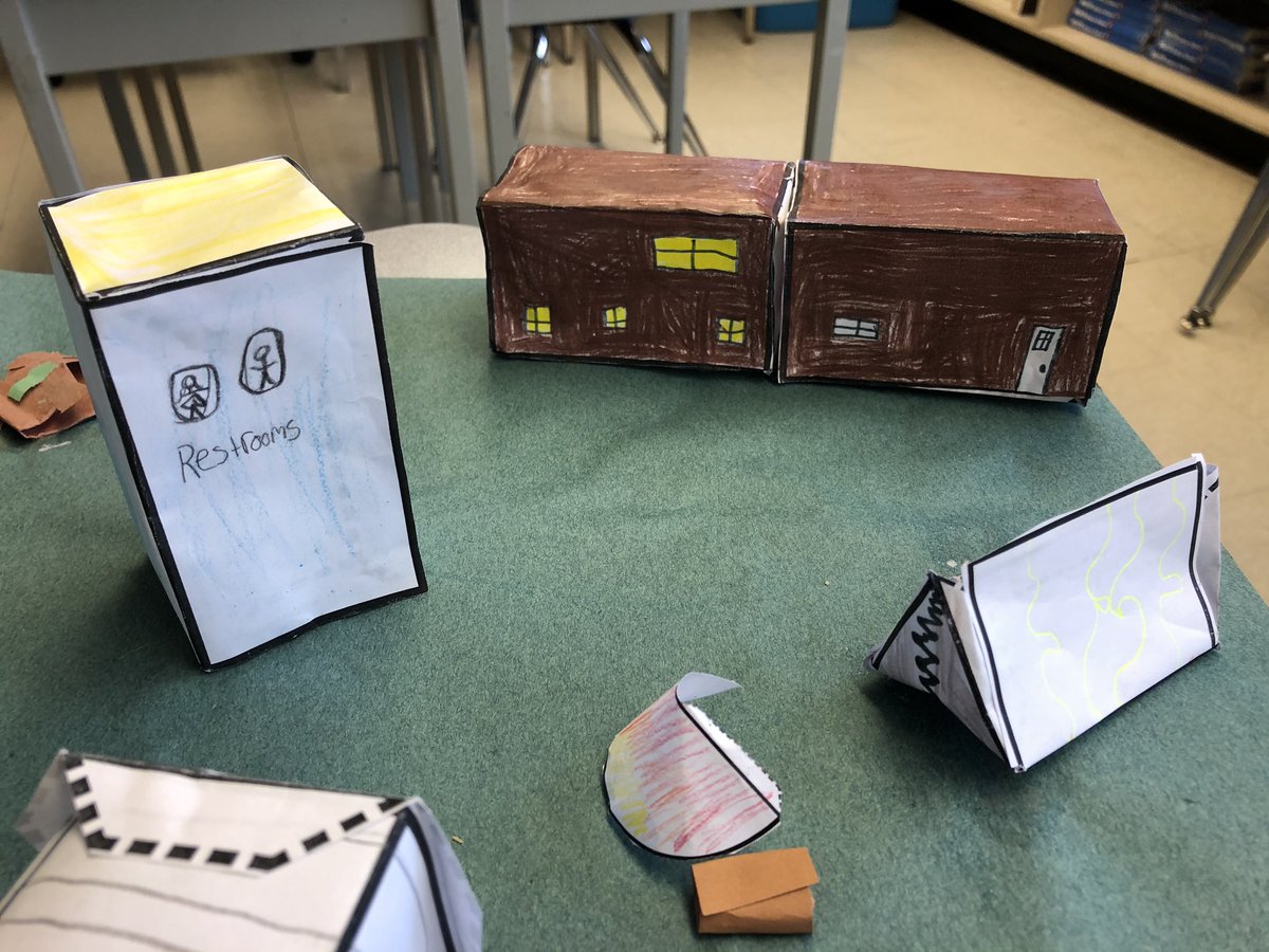 Pack4Wolf's tweet photo. Check out our geometry campground! Students had fun building and describing their contributions. https://t.co/qo0N15O36S