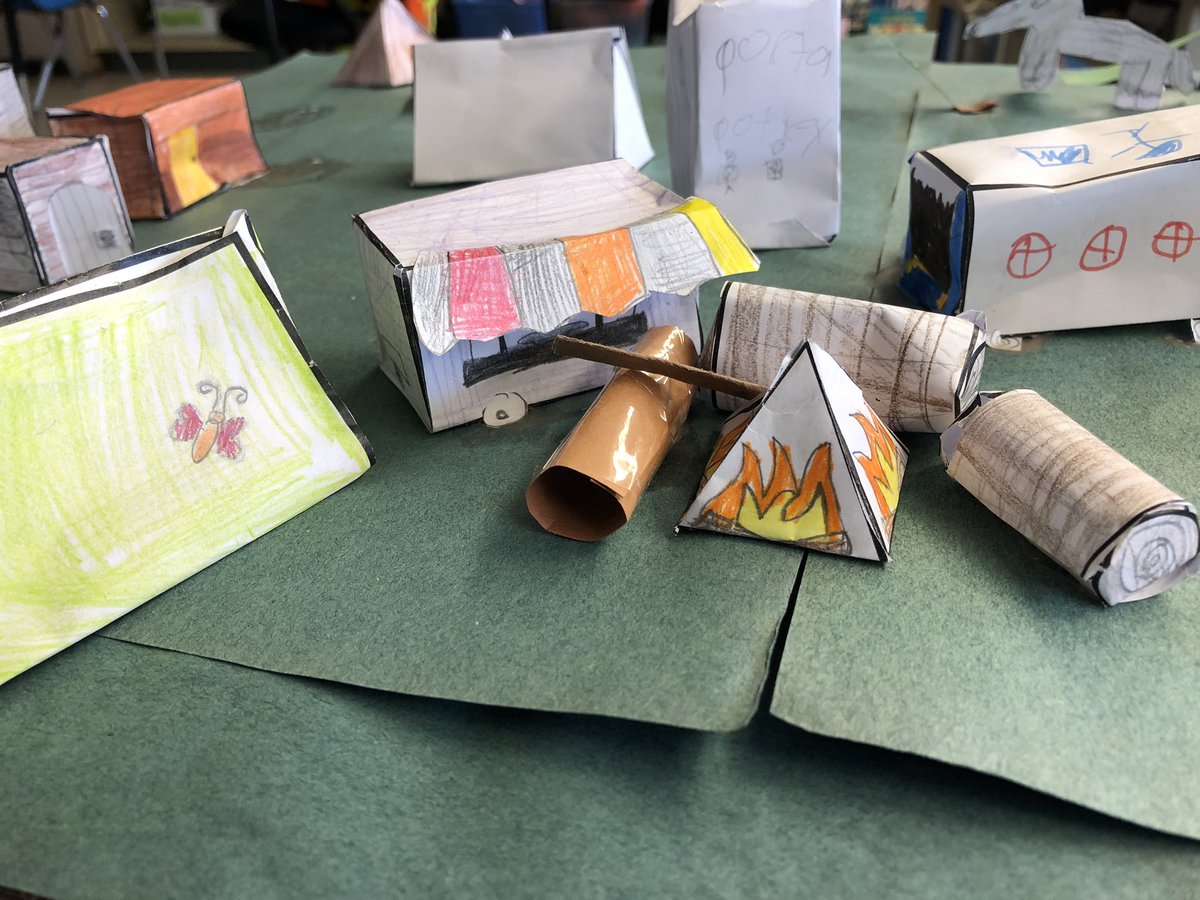 Pack4Wolf's tweet photo. Check out our geometry campground! Students had fun building and describing their contributions. https://t.co/qo0N15O36S