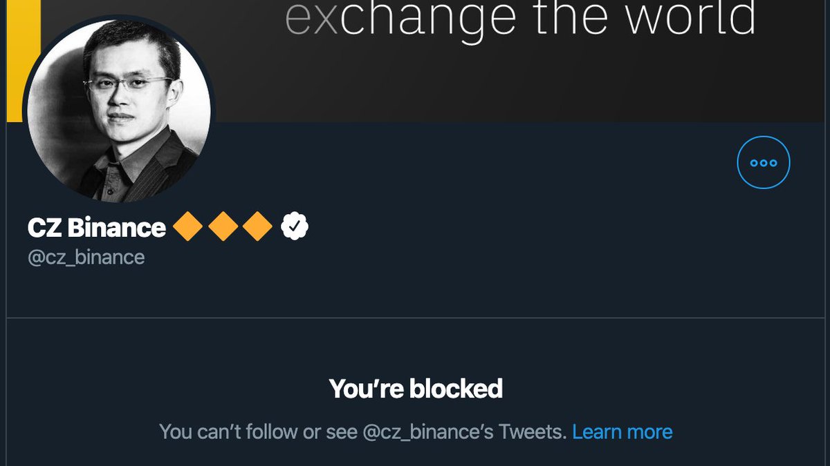 BlockDXExchange's tweet photo. We started this twitter account 8 months ago

After 2,000+ tweets and 3,100 followers, we have been blocked by @cz_binance 

...I think we are doing something right https://t.co/oeUQ7q2TbB