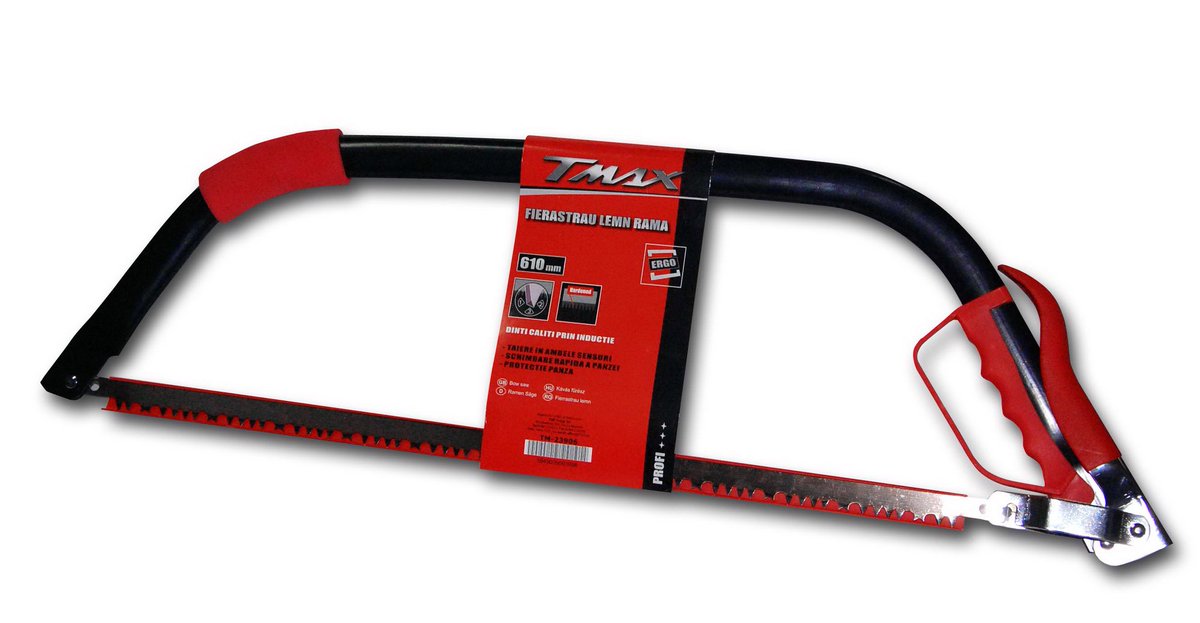 TmaxTools's tweet image. Fierastrau Profesional TMAX-Profi cu Rama Ergo-Cauciucat
- Densitate dinti 7TPI - pentru o taiere usoara
- Dinti caliti prin inductie, ascutiti in 3 directii – PAS
- Lama prevazuta cu protectie anticoroziune, fixate ferm in maner cu suruburi
- Maner bi-material, Ergo-Cauciucat