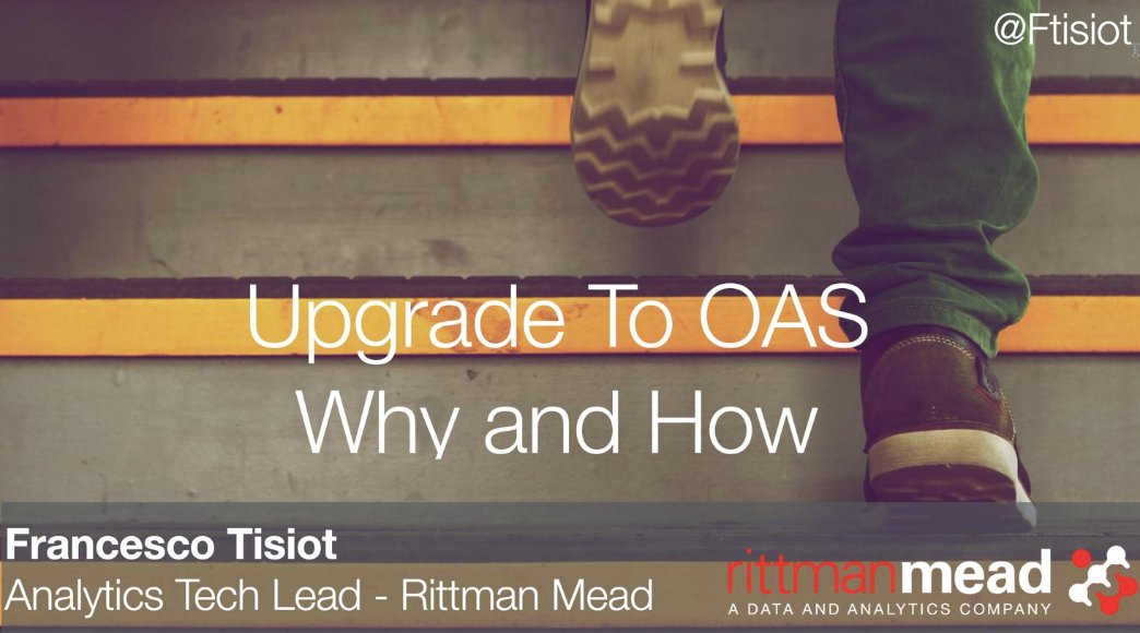 rittmanmead's tweet image. On #OBIEE 11g or 12c and wondering what to do next? @FTisiot is presenting about upgrading to #OracleAnalyticsServer at the #AnalyticsAndDataSummit next week in Santa Clara and at #OUGN in a month! Can't join him? Email us: info@rittmanmead.com for a chat.
@OracleAnalytics
