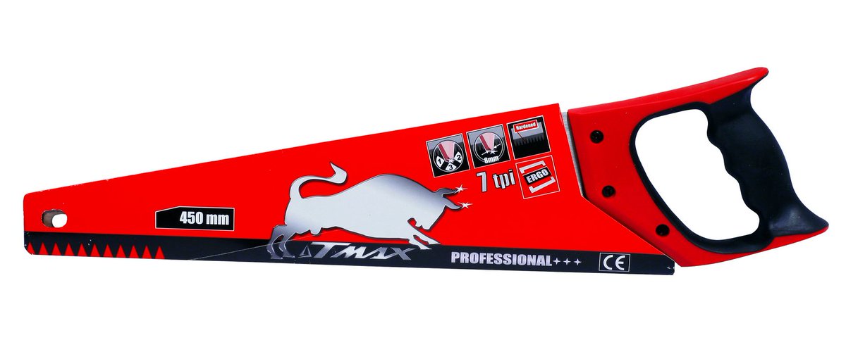 TmaxTools's tweet image. Fierastrau Profesional TMAX-Profi coada-vulpe Ergo-Cauciucat
- Lama din otel special, gradata in sistem metric
- Densitate dinti 7TPI - pentru o taiere fina
- Dinti caliti prin inductie, ascutiti in 3 directii – PAS
- Maner bi-material, Ergo-Cauciucat
- Utilizare Heavy Duty