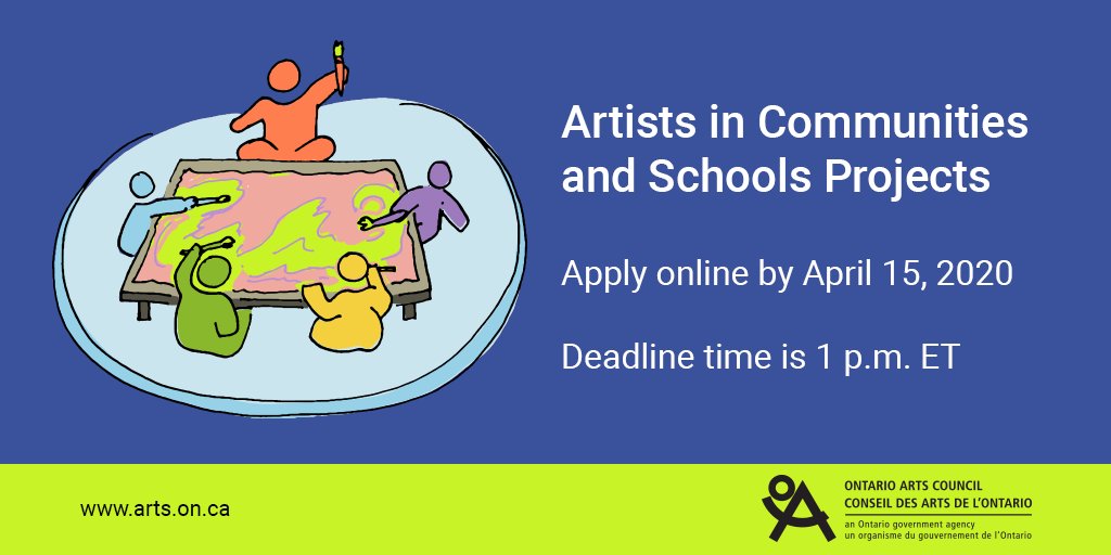 Applying to Artists in Communities and Schools Projects? Start your application on Nova, our online system. ow.ly/yad850ypLF5