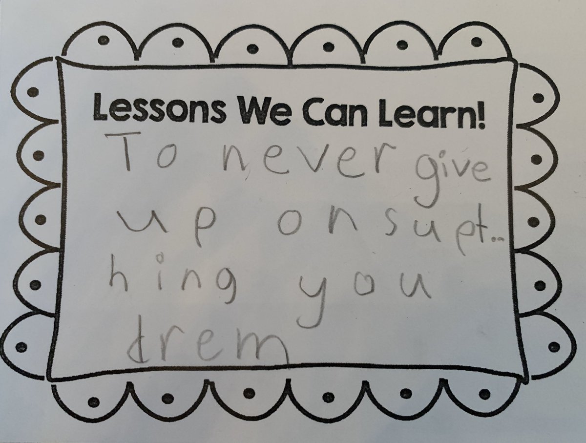 MrsMcSween's tweet photo. It’s amazing to see the “life lessons” these kids took away from our Very Important People unit. Shout out to @BetsyMenck for all her hard work planning! #FSHETogetherWeCan #2Legit2quit 😜 we are still working on our spelling - makes them cuter... right? https://t.co/Y7BFf2xJUh