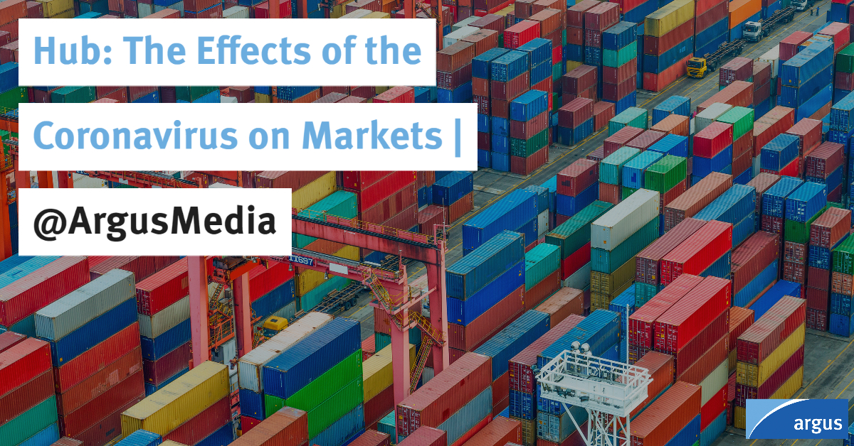ArgusMedia's tweet photo. For the latest news and updates on the #coronavirus, as well as @ArgusMedia's assessment of the immediate fallout from the virus on multiple #commodities, visit our hub page: https://t.co/yOXtqWOAlJ | #OOTT https://t.co/IgGsZrezZv