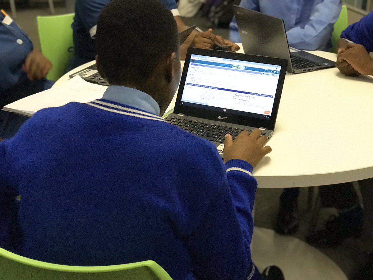KasiMaths's tweet photo. Today we’re showing the students how to write some basic #html, we have a fun way to incorporate #mathematics into this fun activity in a few weeks! #STEMeducation https://t.co/5FXjz8u3wK