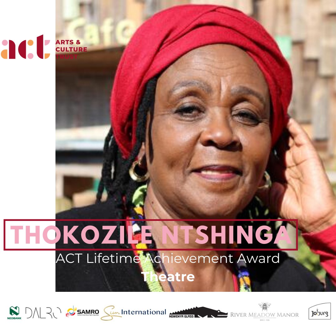 actorgza's tweet photo. Our Lifetime Achievement Award recipient for Theatre is Thoko Ntshinga. Thoko Ntshinga is synonymous with excellence both locally and internationally in literature, stage and screen. Credits include: M-Net soap opera Egoli, the SABC1 drama series Interrogation Room #ACTAwards2020 https://t.co/5ZWSx2DCb9
