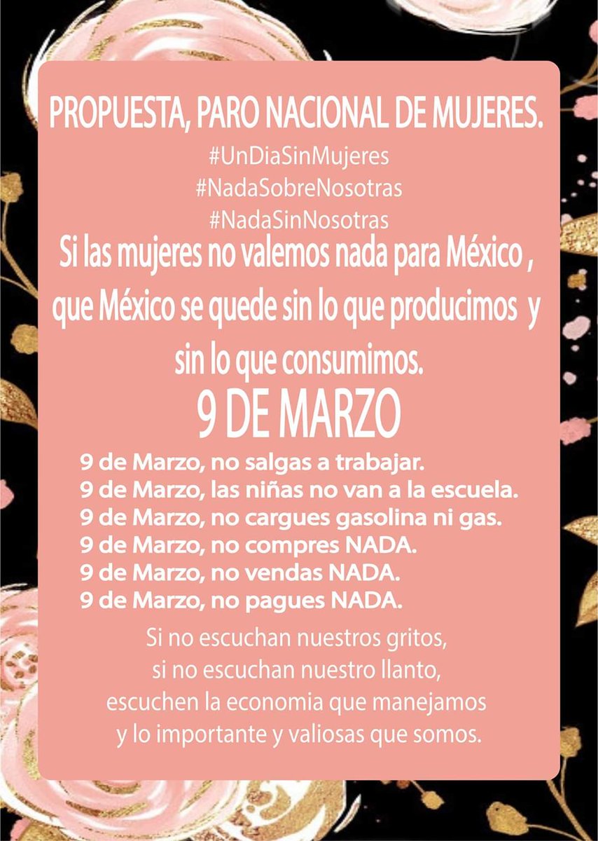 irablanco's tweet photo. Interesante!!!!! #undiasinmujeres 9 de Marzo, quien se une?? https://t.co/XefoSwWxbT