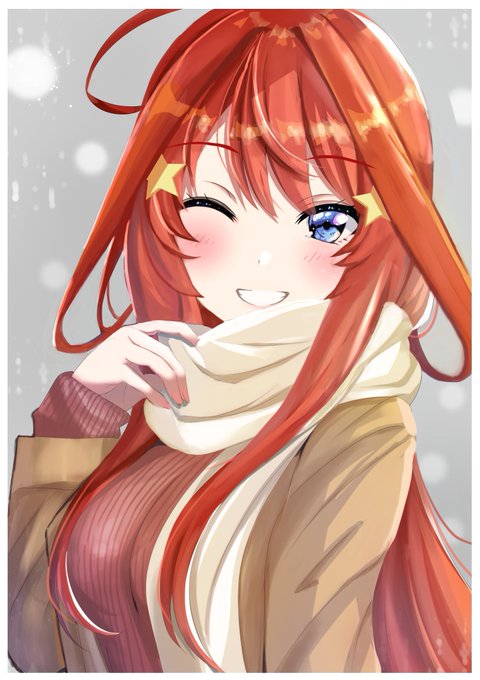 Rei@FANBOXさんがTwitterに投稿した中野五月(五等分の花嫁)のイラスト。