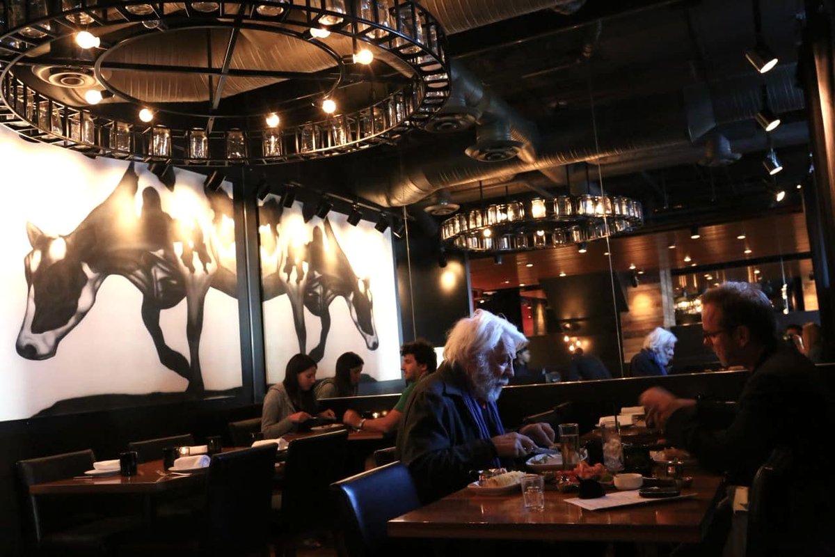 Looking to enjoy a romantic meat-lovers meal in <a href="/TourismCalgary/">Tourism Calgary</a>?

Indulge in a <a href="/CanadianBeef/">Canadian Beef</a> feast at <a href="/CHARCUT/">Co-chefs Connie DeSousa & John Jackson</a> in @hotelgermain. 

10 points to those who can name the father-son Canadian actor duo in the dining room. bit.ly/3bORApi