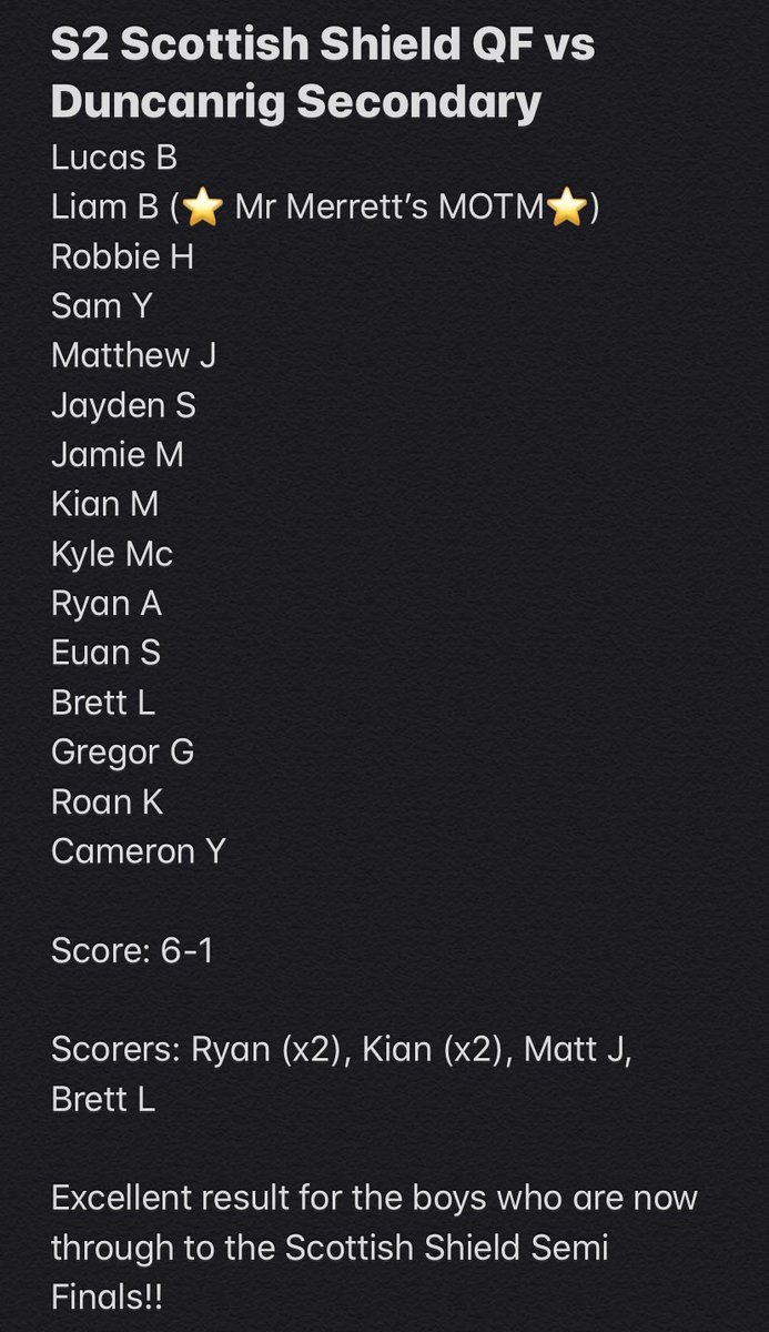 Fife Schools FA on Twitter "Congratulations to everyone!!! Flying the