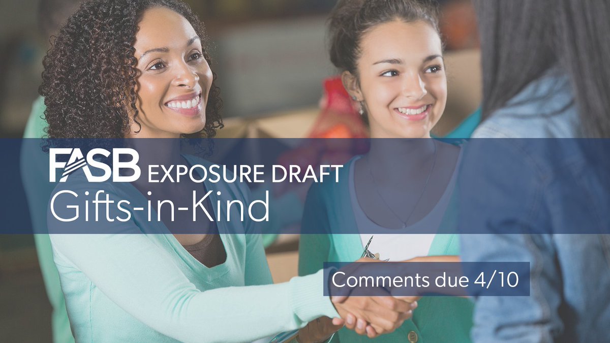 FAFNorwalk's tweet photo. #FASB's latest proposal aims to improve transparency around how not-for-profit organizations present and disclose contributed nonfinancial assets, or Gifts-in-Kind. 

#giftsinkind #accounting
https://t.co/HuURnz65lH https://t.co/PwWPe0tkjU
