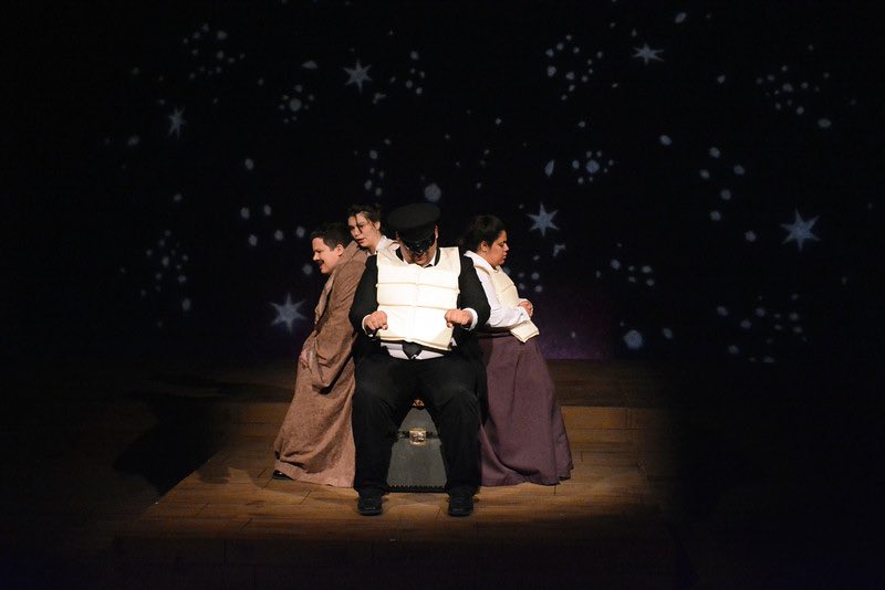 YCTheatre's tweet photo. Would you save yourself? 
Come follow the incredible story of J. Bruce Ismay and the sinking of the RMS Titanic in “The Last Lifeboat” 
February 20-23. 
Reserve tickets at https://t.co/3x8kKwjcIU https://t.co/XS0b87ygvB