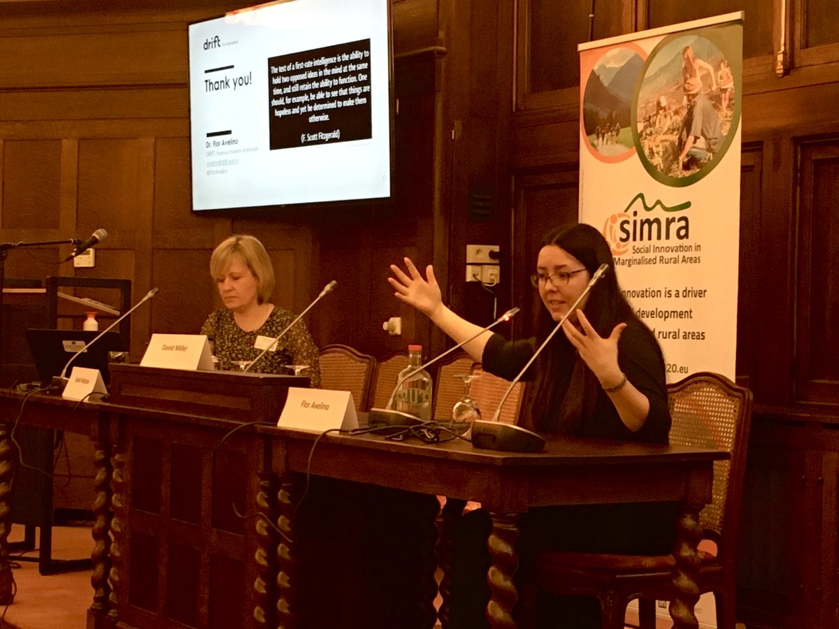 JamesHuttonInst's tweet photo. Thank you @FlorAvelino for a stimulating insight into power relationships and #socialinnovation in your keynote talk at @simra_eu #SIMRAFC conference. SIMRA is coordinated by @HuttonSEGS scientist @MariaNijnik; visit https://t.co/nCzgvfXh8A for details. https://t.co/x09elTWaGT