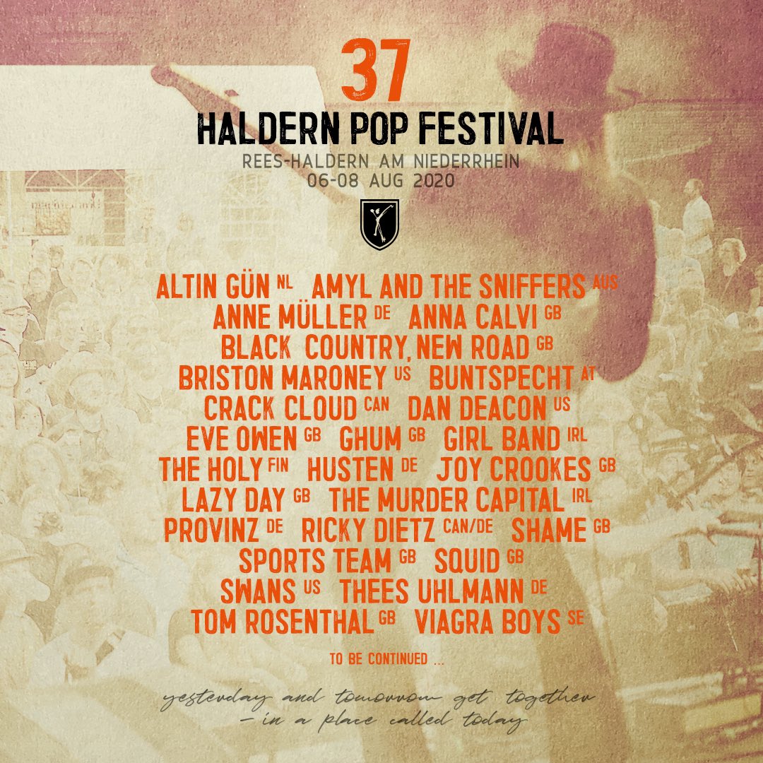 Haldern Pop Festival on Twitter: "37. Haldern Pop Festival 2020 Aug 6 Line up so far... #haldernpop https://t.co/0jzVbLK0BA" Twitter