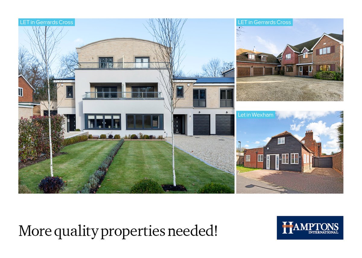 Hamptons_GX's tweet photo. More quality #properties needed please! Call us on 01753 887 737 to book your free #valuation today! #GerrardsCross #Wexham #Lettings #Property #HamptonsInt https://t.co/FlaZsQ464B