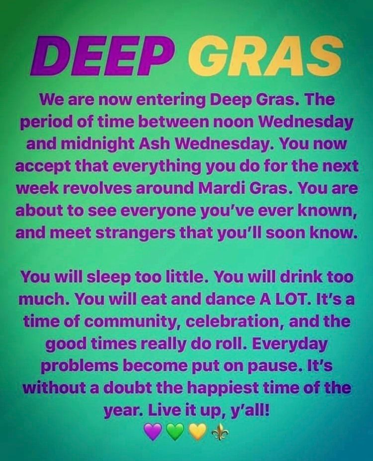 fqkidstours's tweet photo. Put away the to-do list, stock up on essentials and practice being patient. Mardi Gras is a marathon, not a sprint. #sleep #hydrate #parade #mardigras https://t.co/vrQd6sbLfA