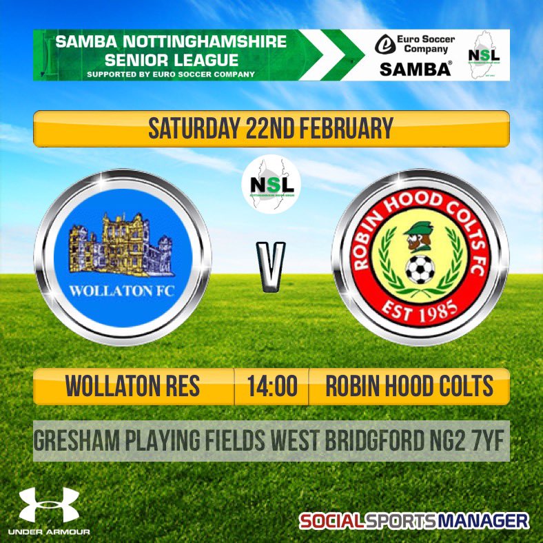 wollatonfc's tweet photo. This weekend our reserves are at home but playing the game at Gresham they will be taking on @HoodColts with a 2pm kick off. #cmonyousugarbags #UTW⚽️💙 https://t.co/4LH0M8MTGZ