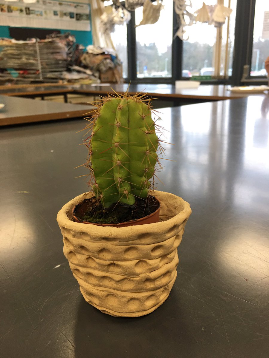 stniniansart's tweet photo. Excited Clay Club pupils today! All our clay pieces are fired and ready to paint including some mini cactus plant pots for Mother’s Day 🎨#Ceramicfun @stninianshigh https://t.co/xIE8UygqkM
