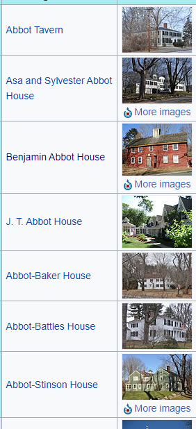 you can literally trace the powerful local families through the listings