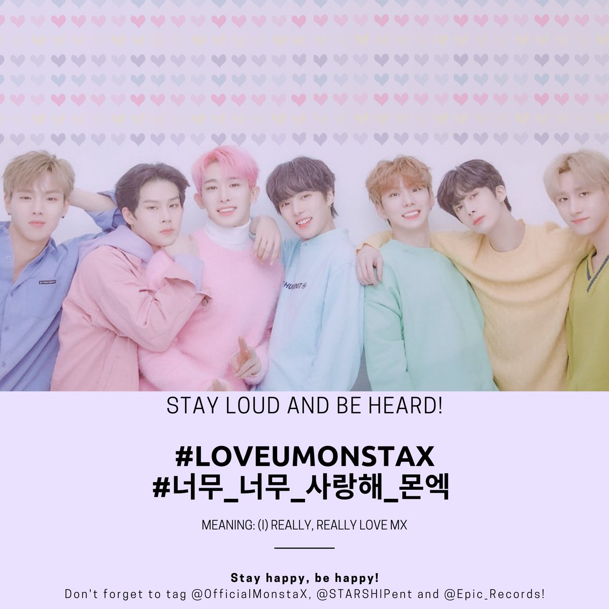 MONBEBEnt's tweet photo. ♥️NEW HASHTAG ALERT♥️
👉NEW HASHTAG ALERT👈

REPLY (7) TIMES

#LoveUMonstaX
#너무_너무_사랑해_몬엑 - (i) really really love MX

@OfficialMonstaX
@STARSHIPent
@Epic_Records
@eshygazit https://t.co/yMO0FeLg5H